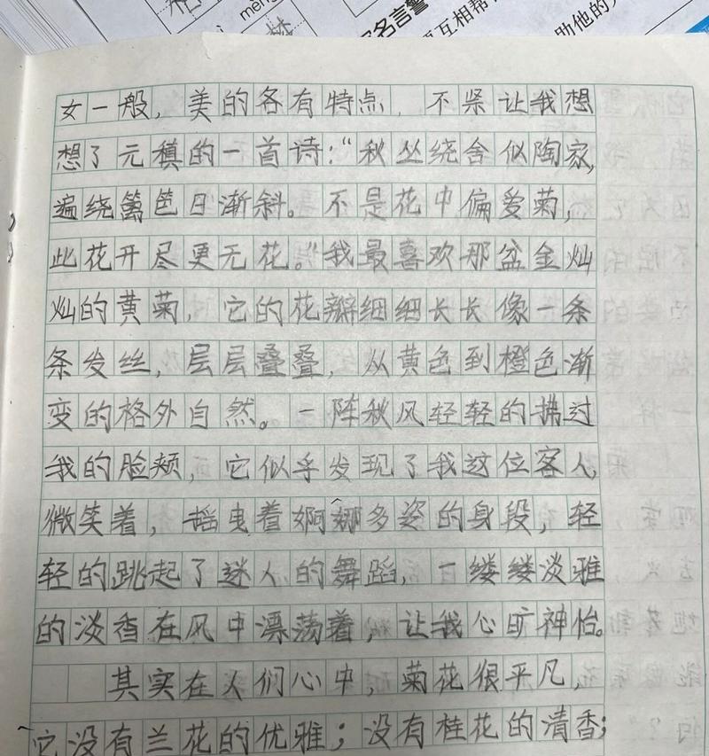 描写菊花的作文650字评语